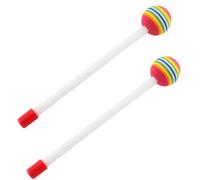 Jiozermi 2 Pcs Drum Mallet 8.3 Inches Length, Wool Felt Drum Stick, Anti-slip Bass Percussion Sticks, Instrument Band Accessory Part for Drums Snare Drums