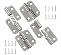 Jiozermi 4 Pcs 1.5 Inch Detachable Door Hinge, Stainless Steel Rising Butt Lift Off Door Hinges, Small Slip Joint Flag Hinges for Window Cabinet Door(Right Handed 2Pcs+Left Handed 2Pcs)