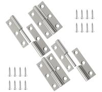 Jiozermi 4 Pcs 2.5 Inch Detachable Door Hinge, Stainless Steel Rising Butt Lift Off Door Hinges, Small Slip Joint Flag Hinges for Window Cabinet Door(Right Handed)