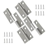 Jiozermi 4 Pcs 2 Inch Detachable Door Hinge, Stainless Steel Rising Butt Lift Off Door Hinges, Small Slip Joint Flag Hinges for Window Cabinet Door(Right Handed)