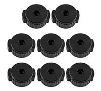 Jiozermi 6 Pcs Black Cymbal Nuts Drum Accessories, 8mm Plastic Quick Release Cymbal Mate Nut