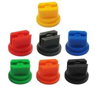 Jiozermi 7 Pcs Mixed Colors 110 Degree Flat Fan Spray Tip, 0.3mm Orifice Plastic Sprayer Nozzle for Backpack Sprayer, Agricultural Boom Sprayer, Garden Watering, Weed Killing, Greenhouse Misting