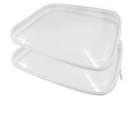 Jiozermi Clear Hard Shell Zipper Case, 2PCS-L