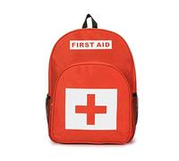 Jipemtra First Aid Backpack Bag Empty Emergency Red Medical Backpacks 1st Aid Back Pack for Camping Hiking Trekking Adventures Home Health First Responder (Orange Backpack)