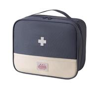 Jipemtra Red First Aid Bag Empty 1st Aid Bag Medical Travel Case First Responder Emergency Storage Compact Medicine Bags for Car Home Office Kitchen Sport Outdoors (Blue)