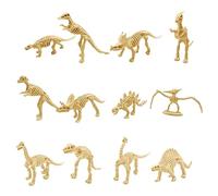 Jipersuo 12Pcs Dinosaur Skeletons Assorted Dinosaur Skeleton Toy Figures Dino Bones Educational for Science Play Dino Sand Party Decorations 08