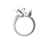 Jipersuo Adjustable Open Ring Titanium Steel Fade Proof And Stylish For Every Occasion Promise Rings Women (Grey, 1.75cm)