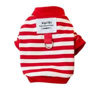 Jipersuo Autumn Winter Striped Pullover Hoodie for Small Medium Cats and Cozy Sweater 46