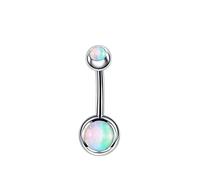 Jipersuo Belly Ring Belly Button Rings Surgical Stainless Steel Round Cubic Zirconia Stud Body Piercing Forbidden Body Jewelry Curved Barbell Button Rings Pack ShinyJewelry Crystal Navel 192