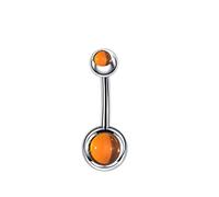 Jipersuo Belly Ring Belly Button Rings Surgical Stainless Steel Round Cubic Zirconia Stud Body Piercing Forbidden Body Jewelry Curved Barbell Button Rings Pack ShinyJewelry Crystal Navel 192