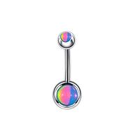 Jipersuo Belly Ring Belly Button Rings Surgical Stainless Steel Round Cubic Zirconia Stud Body Piercing Forbidden Body Jewelry Curved Barbell Button Rings Pack ShinyJewelry Crystal Navel 192