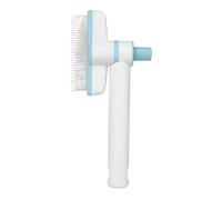 Jipersuo Brush for Cats: Cat Flea Comb & Dematting Comb for Cats - Self-Cleaning Pet Hair Removal Tool with Long & Short Stainless Steel Teeth, Blue 01
