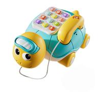 Jipersuo Cartoon Baby Toddler Phone Pull String Turtle with Music and Light Early Learning Educational for Children (Blue) 19