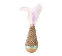 Jipersuo Cat Scratch Board Sisal Stress Relieving Game Interactive Scratch with Slip Bottom for Psychological Training Enrichment Indoor Teething 30
