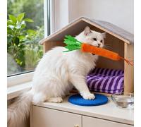 Jipersuo Chew Toys for Dogs Carrot Shaped Interactive Cat Equipped with A Chew Stick Can Soothe Animals Grinding Carrot Shaped Cat Simulation Vegetable