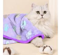 Jipersuo Couch Puppy Throw Fuzzy Print Pet Dog Cat Small Blankets Boy Washable Cover Warm Pad XS Sofa Blanket Flannel Pet Supplies 37