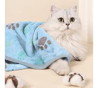 Jipersuo Couch Puppy Throw Fuzzy Print Pet Dog Cat Small Blankets Boy Washable Cover Warm Pad XS Sofa Blanket Flannel Pet Supplies 37