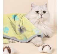 Jipersuo Couch Puppy Throw Fuzzy Print Pet Dog Cat Small Blankets Boy Washable Cover Warm Pad XS Sofa Blanket Flannel Pet Supplies 37