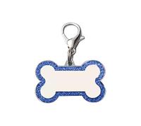 Jipersuo Dog Dog and Cat Name With 4 Lines Of Custom Text Deep Engraved ID Regular Size Glitter Bone Design 01