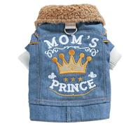 Jipersuo Dog Fleece Lined Jean Jacket Winter Puppy Stylish Cute Clothes Lightweight Warm Small Dog Denim Coat Chihuahua Yorkie Thick Jacket Christmas Holiday Birthday Clothes 18