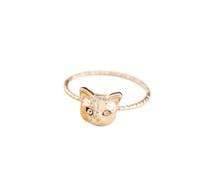 Jipersuo Engagement Rings Korean Version Exquisite Cute Realistic Small Cat Animal Ring for WOMEN 1944