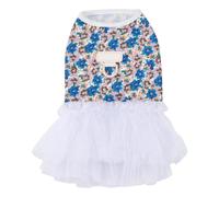 Jipersuo Floral Tutu Dresses with D Ring for Small Soft Breathable Puppy Dress Cute Summer Vest Shirt with Skirt Chihuahua Yorkie for Walking Photoshoot 06