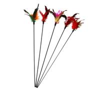 Jipersuo Hand Held Cat Tease Stick Cat Toy Tease Stick Hand Held Feather Toy Supplies 50CM 24