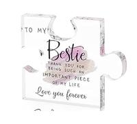 Jipersuo New Transparent Acrylic Crystal Pendant Exquisite Design For Inspirational Souvenir Pendant Convey Good Wishes! Small Ornaments (White, 8.5X7X1cm)