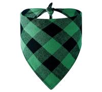 Jipersuo Normal Daily Pet Dog Bandanas Small Medium Large Dog Cat Monolayer Can Supplies Teddy Triangle Towel Bib Red and Black Check and Green Check Design Print Holiday Xmas 25