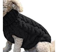 Jipersuo Pet Dog Turtleneck Knitting Sweater Coat Winter Warmer Thickening Pullover Knitwear Crochet Coat Clothes for Small Medium Large Dog Puppy Cat 01
