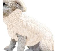 Jipersuo Pet Dog Turtleneck Knitting Sweater Coat Winter Warmer Thickening Pullover Knitwear Crochet Coat Clothes for Small Medium Large Dog Puppy Cat 01