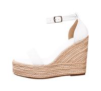 Jipersuo Sandals Women Sandals Heel Shoes Women's Platform Summer Shoes Slingback Espadrilles Boho Mules With Heel Comfortable Summer