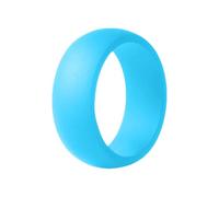 Jipersuo Silicone Rings for Men, Flat Top Angled Edge Rubber Wedding Bands 9.8mm Wide 2mm Thick - 1/4/7 Variety Multipack Open Heart Rings (Green, 3X3CM)