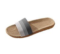 Jipersuo Slides Men Men Couples Slip On Stripe Flat Slides Indoor Home Slippers Causal Fashion Comfortable Beach Shoes