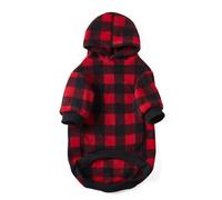 Jipersuo Stylish Red & Black Plaid Hoodie for Small to Medium Soft Breathable Fabric Sweatshirt with Hood Comfortable Puppy for Daily Wear 20