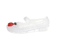 Jipersuo Summer Sandals Transparent Fruit Jelly Flat Flip Flops Beach Jelly Sandals Women's Flat Flip Flops Transparent (Strawberry, 8)