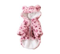 Jipersuo Winter for: Warm Fleece Hood Leopard Pattern Coat Jacket for French and Small Dogs. In Words It's The Same. 26
