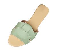 Jipersuo Women Slippers Europe and The United States foreign Trade Large Size Women's Shoes Flat Slippers Daily Models Flat with Rubber