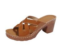 Jipersuo Womens Slippers Comfortable Women's Slippers for Everyday Wear Open Toe Design Perfectly Paired with Casual Outfits Ideal for Summer Mid Heel Slip on Footwear