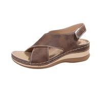 Jipersuo Womens Walking Sandals Elegant Low Cut’s Sandals With Thick Platform Heel and Hook and Loop V Opening for Summer Comfort