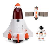 JIPITIMI Spaceship Toy for Kids, Space Rocket with Astronaut , Spacecraft Playset with Light and Sound, Real Steam/Vapour Function