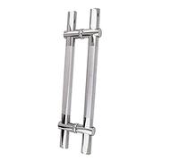 JIPOFAN Entrance Door Handle,Adjustable Hole Distance H-Shaped Barn Door Handles,Stainless Steel,Glass Door Dual Use Wooden Door Modern Door Handle (OneColor 1000mmx700mm)