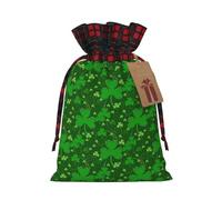JIPOFD Background St Patrick'S Day Glitter Christmas Drawstring Pouch Robust 4.7x6.9in Suitable For Party Gifts And Gift Packaging 1pcs