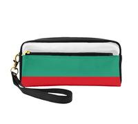 JIPOFD Bulgarian Flag Makeup Bag Pouch Cosmetic Bag Travel Toiletry Bag Organizer Cute Storage Bag For Women, Black, One Size