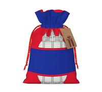 JIPOFD Cambodia Flag Christmas Drawstring Pouch Robust 8.3x11.8in Suitable For Party Gifts And Gift Packaging 1pcs