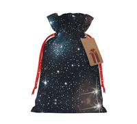 JIPOFD Constellation Star Clusters Galaxies Christmas Drawstring Pouch Robust 4.7x6.9in Suitable For Party Gifts And Gift Packaging 1pcs