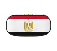 JIPOFD Egyptian Flag Large Pencil Case,Storage High Capacity Bag Pouch Holder Box Organizer,Pen Case For Women Men, Black, One Size, Art Deco