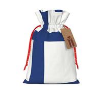 JIPOFD Finnish Flag Christmas Drawstring Pouch Robust 4.7x6.9in Suitable For Party Gifts And Gift Packaging 1pcs