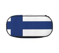 JIPOFD Finnish Flag Large Pencil Case,Storage High Capacity Bag Pouch Holder Box Organizer,Pen Case For Women Men