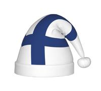 JIPOFD Finnish Flag Santa Hat,Christmas Hat Teenagers Unisex,Touch Soft And Comfortable Thickened Santa Hat